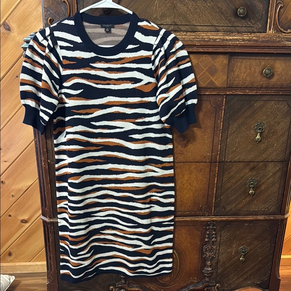 Ann Taylor Dresses & Skirts - Ann Taylor Petite Small Zebra Print Knit Dress